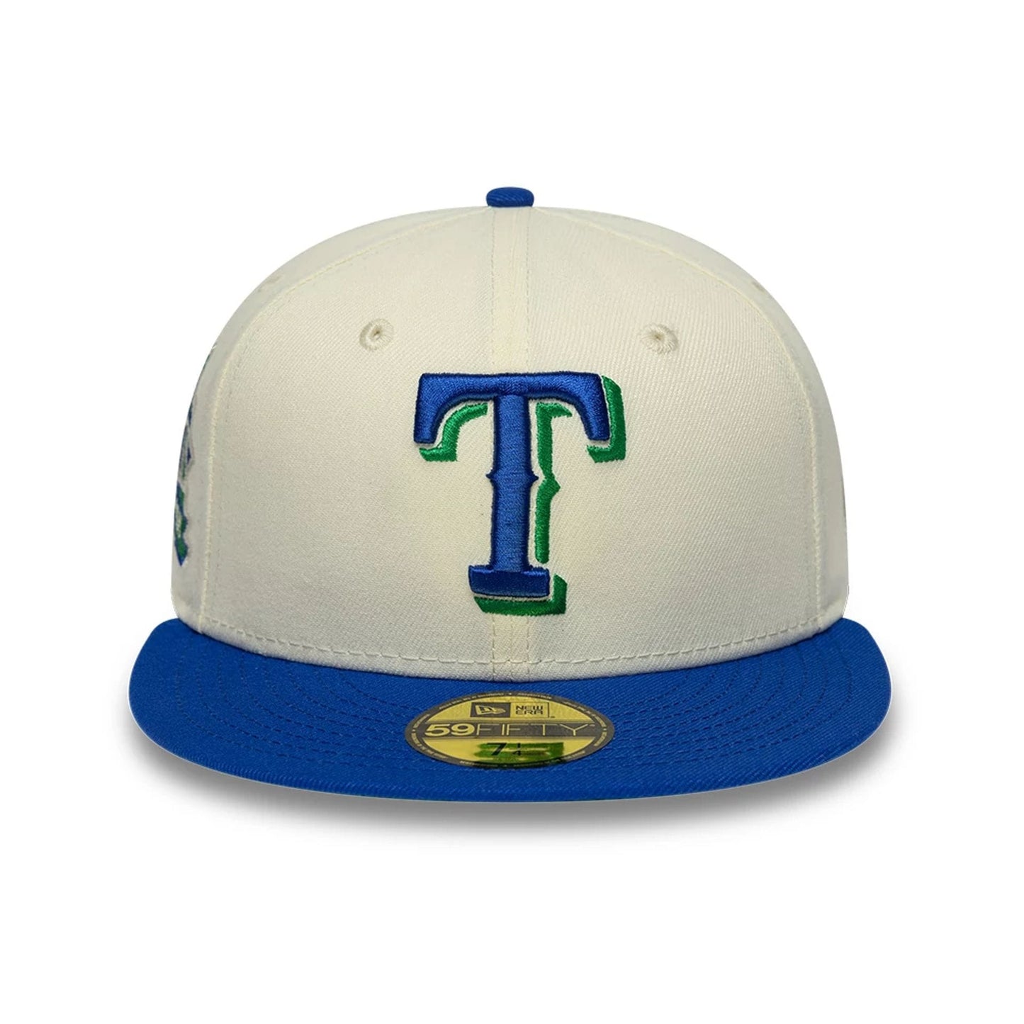 Pictured is this MLB Cooperstown Texas Rangers 59FIFTY Fitted cap in white. 3