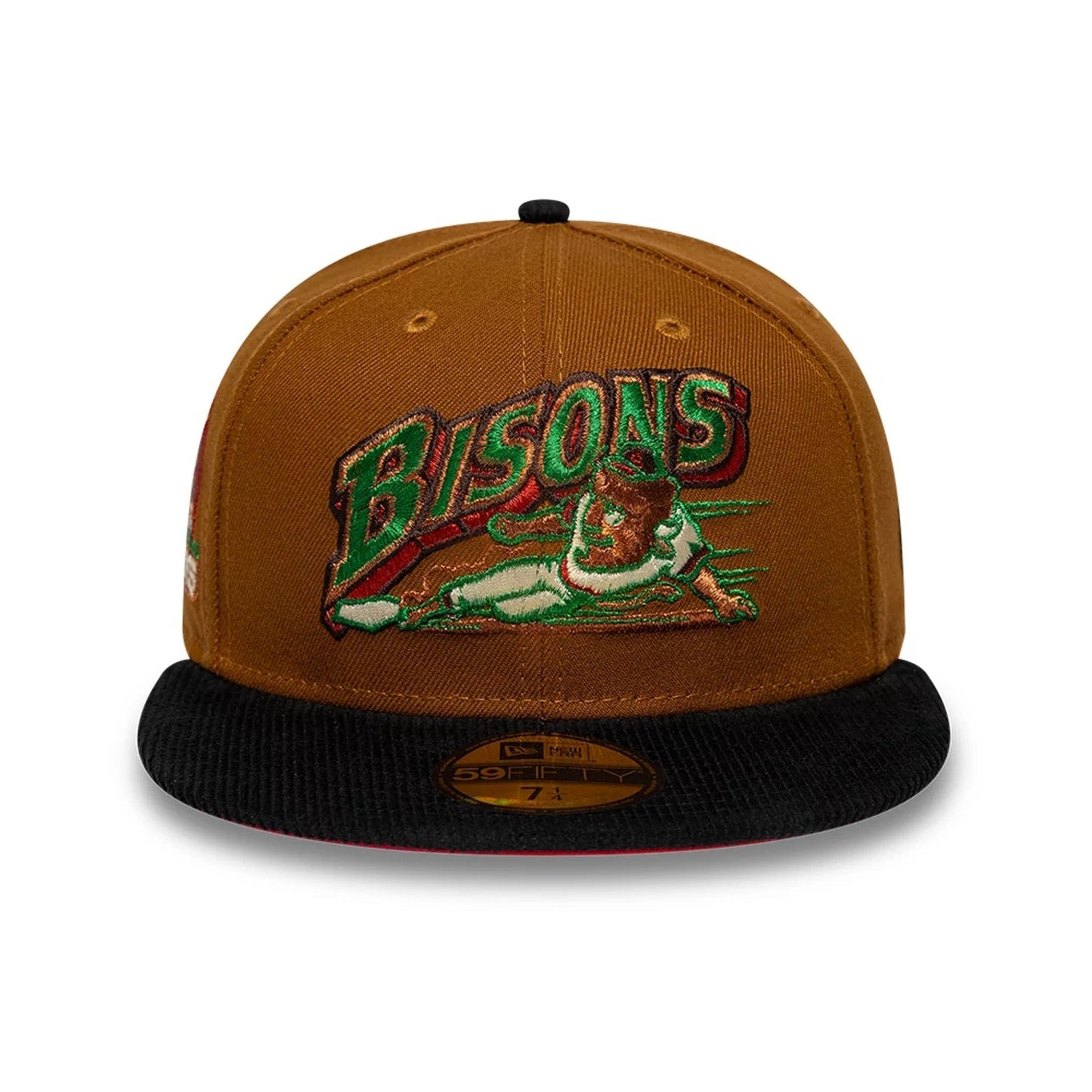 Pictured is this MiLB Hometown Buffalo Bisons 59FIFTY Fitted cap in brown. 3