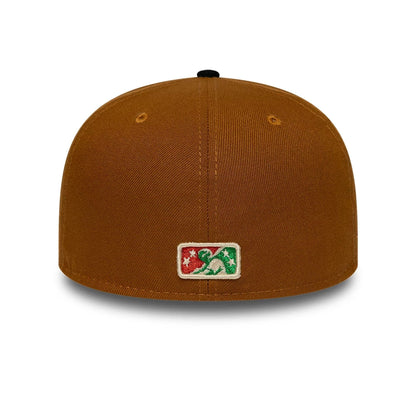 Pictured is this MiLB Hometown Buffalo Bisons 59FIFTY Fitted cap in brown. 5