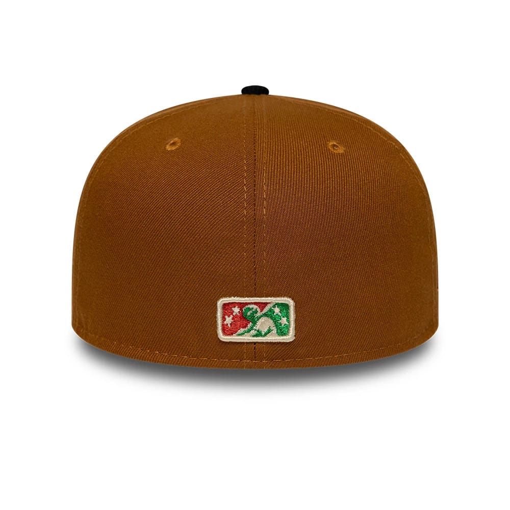Pictured is this MiLB Hometown Buffalo Bisons 59FIFTY Fitted cap in brown. 5