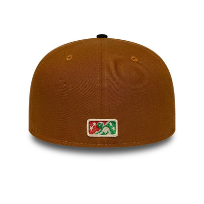 Pictured is this MiLB Hometown Buffalo Bisons 59FIFTY Fitted cap in brown. 5