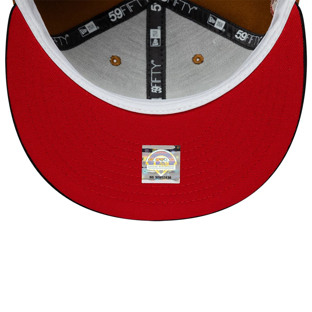 Pictured is this MiLB Hometown Buffalo Bisons 59FIFTY Fitted cap in brown. 2