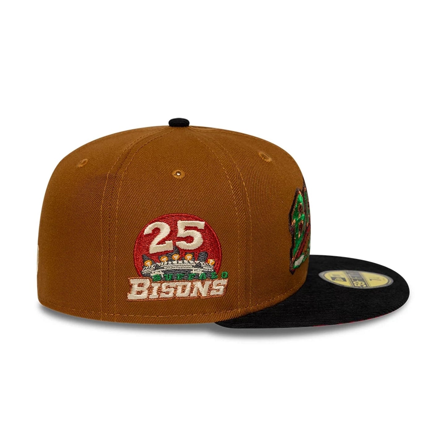 Pictured is this MiLB Hometown Buffalo Bisons 59FIFTY Fitted cap in brown. 6