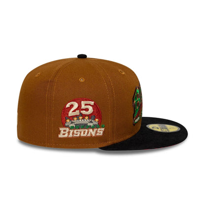 Pictured is this MiLB Hometown Buffalo Bisons 59FIFTY Fitted cap in brown. 6