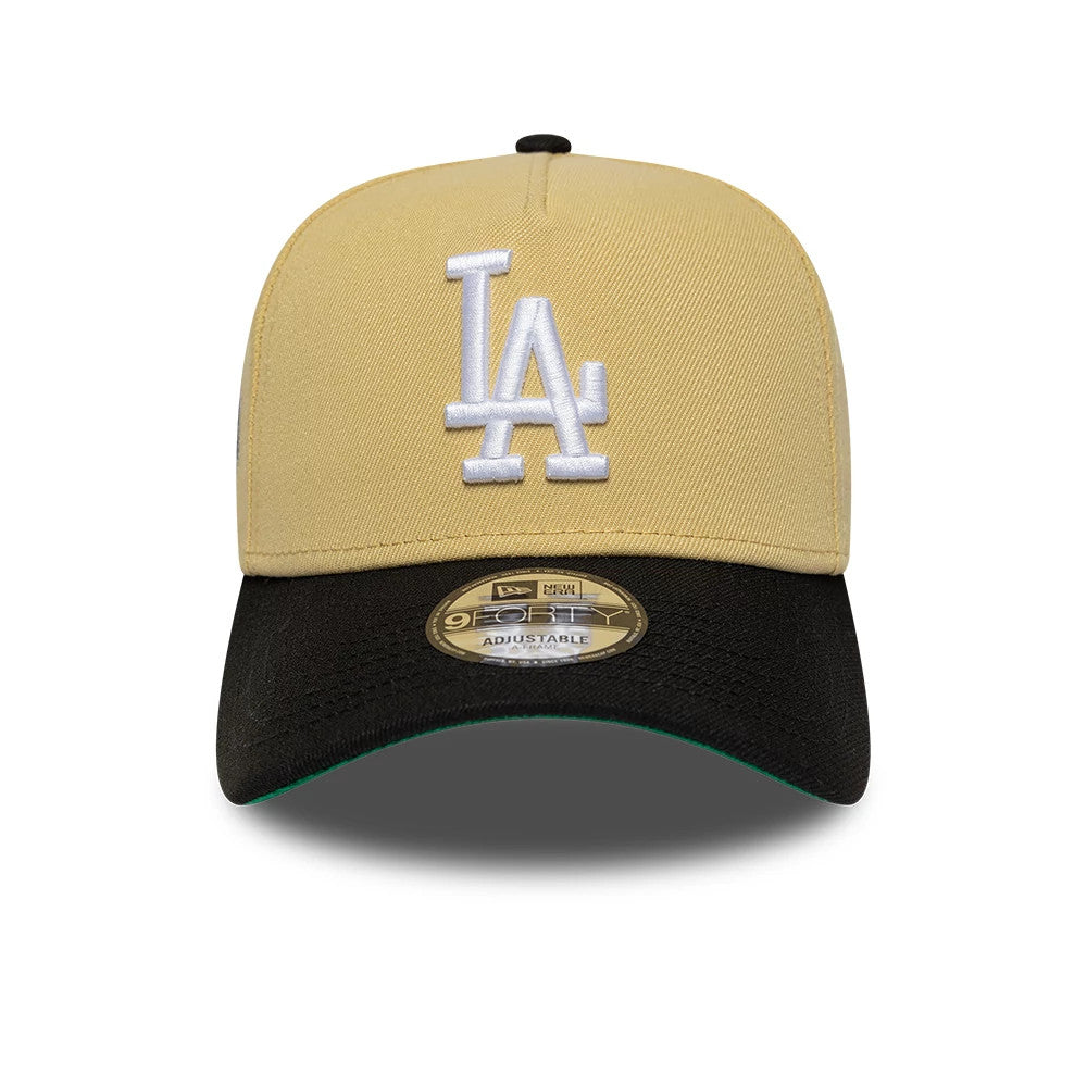 Pictured is this MLB Vegas LA Dodgers 9FORTY A-Frame cap in gold. 3