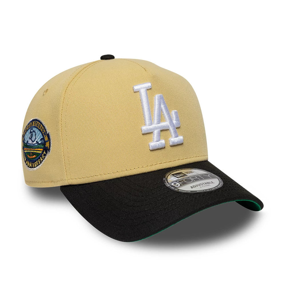 Pictured is this MLB Vegas LA Dodgers 9FORTY A-Frame cap in gold. 1