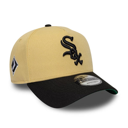 Pictured is this MLB Vegas Chicago White Sox 9FORTY A-Frame cap in gold. 1
