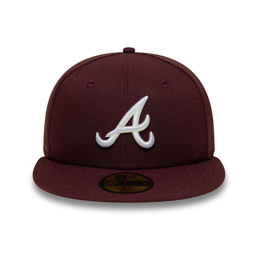 Pictured is this MLB Atlanta Braves 59FIFTY Fitted cap in dark purple. 3