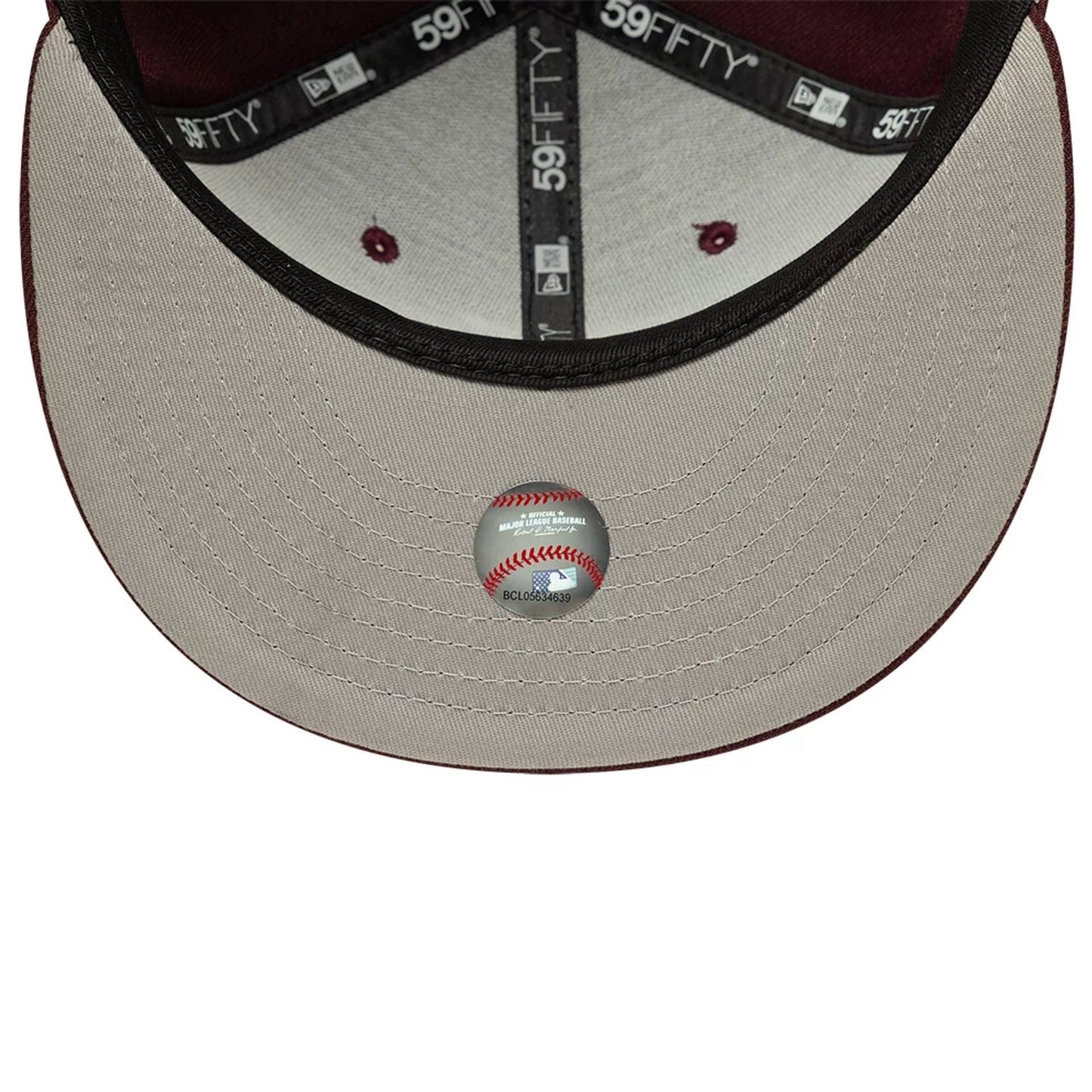 Pictured is this MLB Atlanta Braves 59FIFTY Fitted cap in dark purple. 2