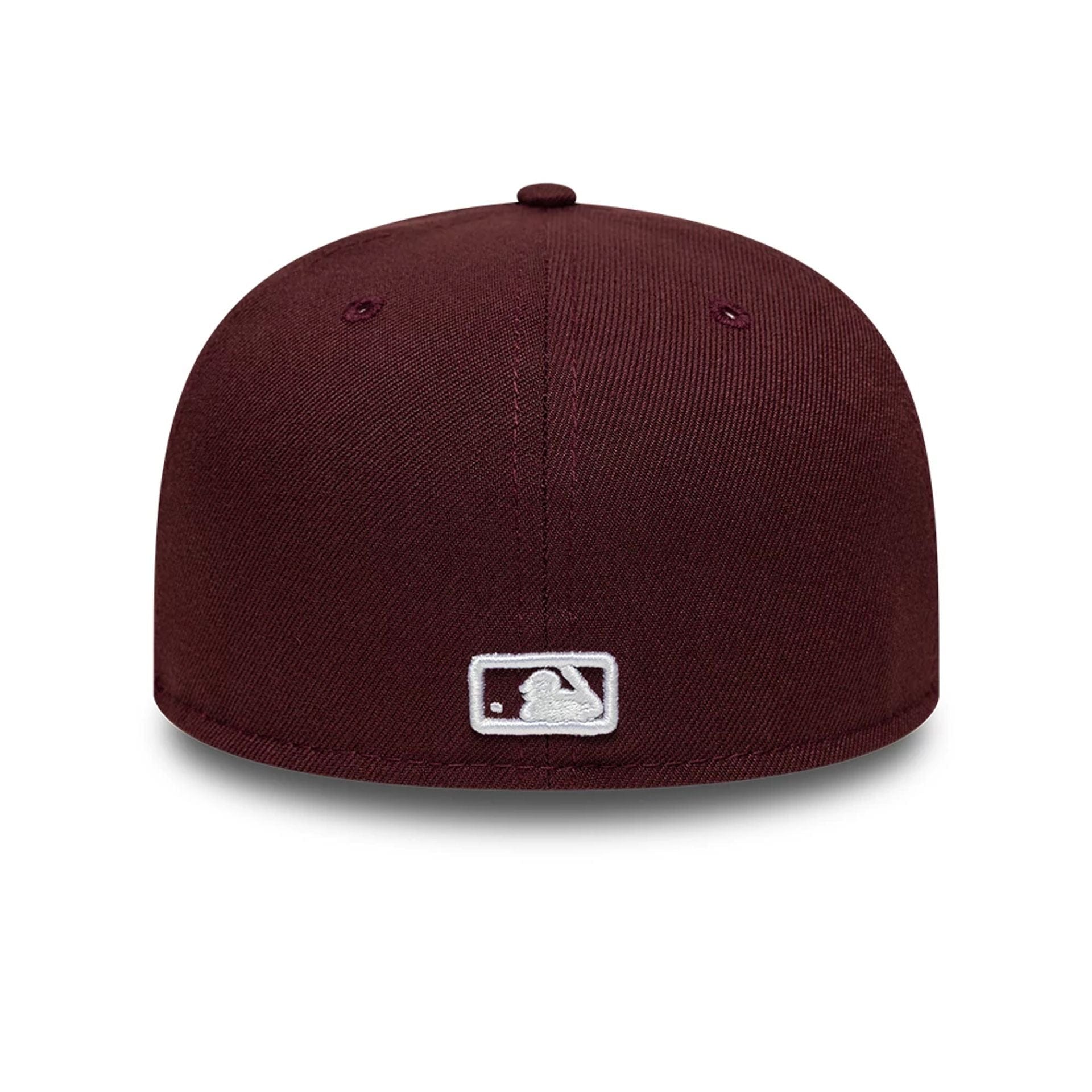 Pictured is this MLB Athletics 59FIFTY Fitted cap in dark purple. 5