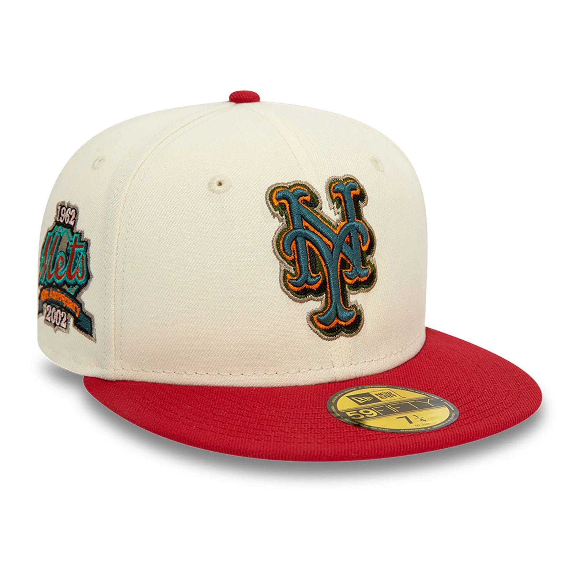 Pictured is this New York Mets Chrome Cream 59FIFTY Fitted Cap 1