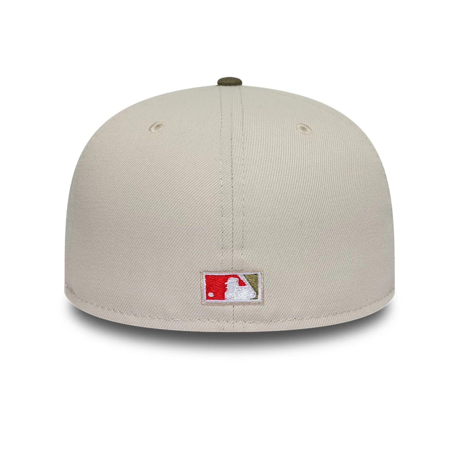 Pictured is this MLB Cooperstown Houston Astros 59FIFTY Fitted cap in beige. 7