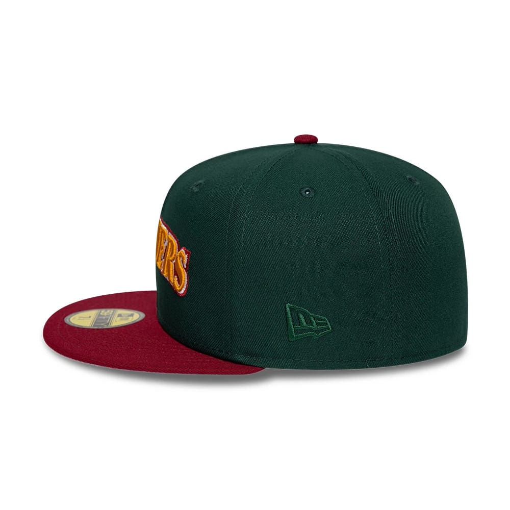 Pictured is this MLB Cooperstown Seattle Mariners 59FIFTY Fitted cap in dark green. 7