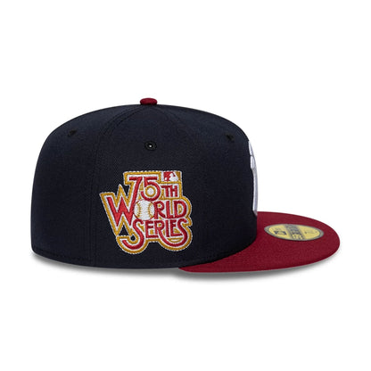 Pictured is this MLB Cooperstown New York Yankees 59FIFTY Fitted cap in navy. 6