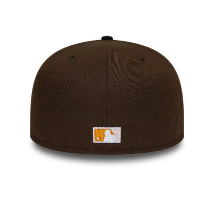 Pictured is this MLB Cooperstown Houston Astros 59FIFTY Fitted cap in dark brown. 5