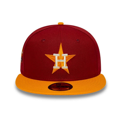 Pictured is this MLB Cooperstown Houston Astros 59FIFTY Fitted cap in dark red. 3