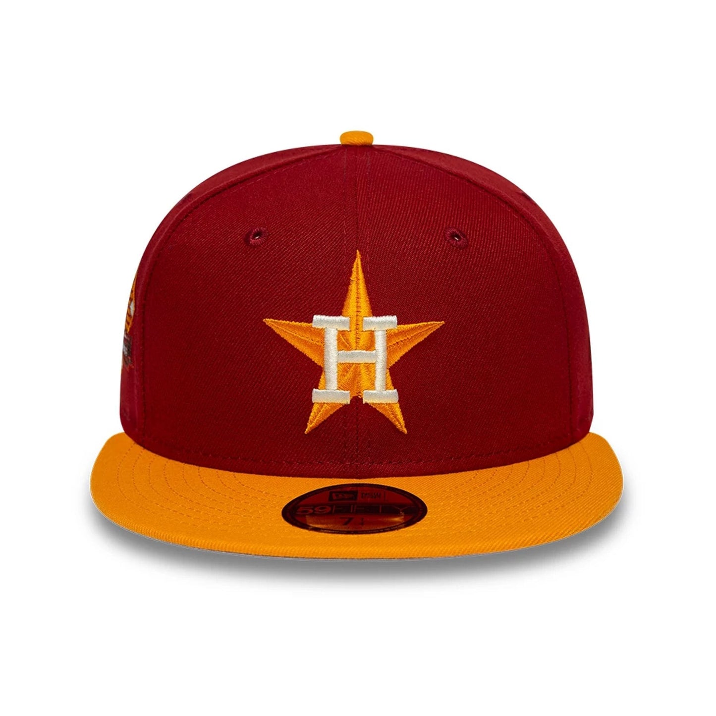 Pictured is this MLB Cooperstown Houston Astros 59FIFTY Fitted cap in dark red. 3