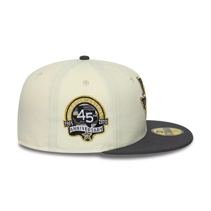 Pictured is this MLB Cooperstown Houston Astros 59FIFTY Fitted cap in white & black. 6