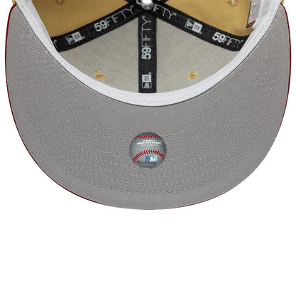 Pictured is this MLB Vegas Houston Astros 59FIFTY Fitted cap in gold. 2