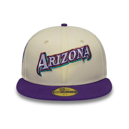 Pictured is this MLB Cooperstown Arizona Diamondbacks 59FIFTY Fitted cap in white. 3