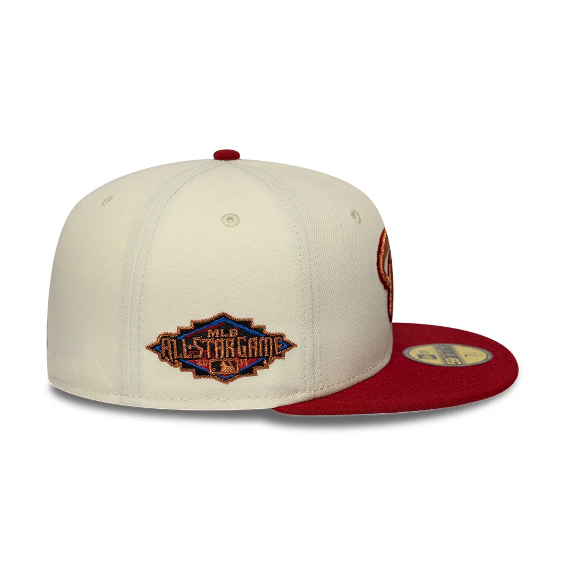 Pictured is this MLB Cooperstown Arizona Diamondbacks 59FIFTY Fitted cap in white. 6