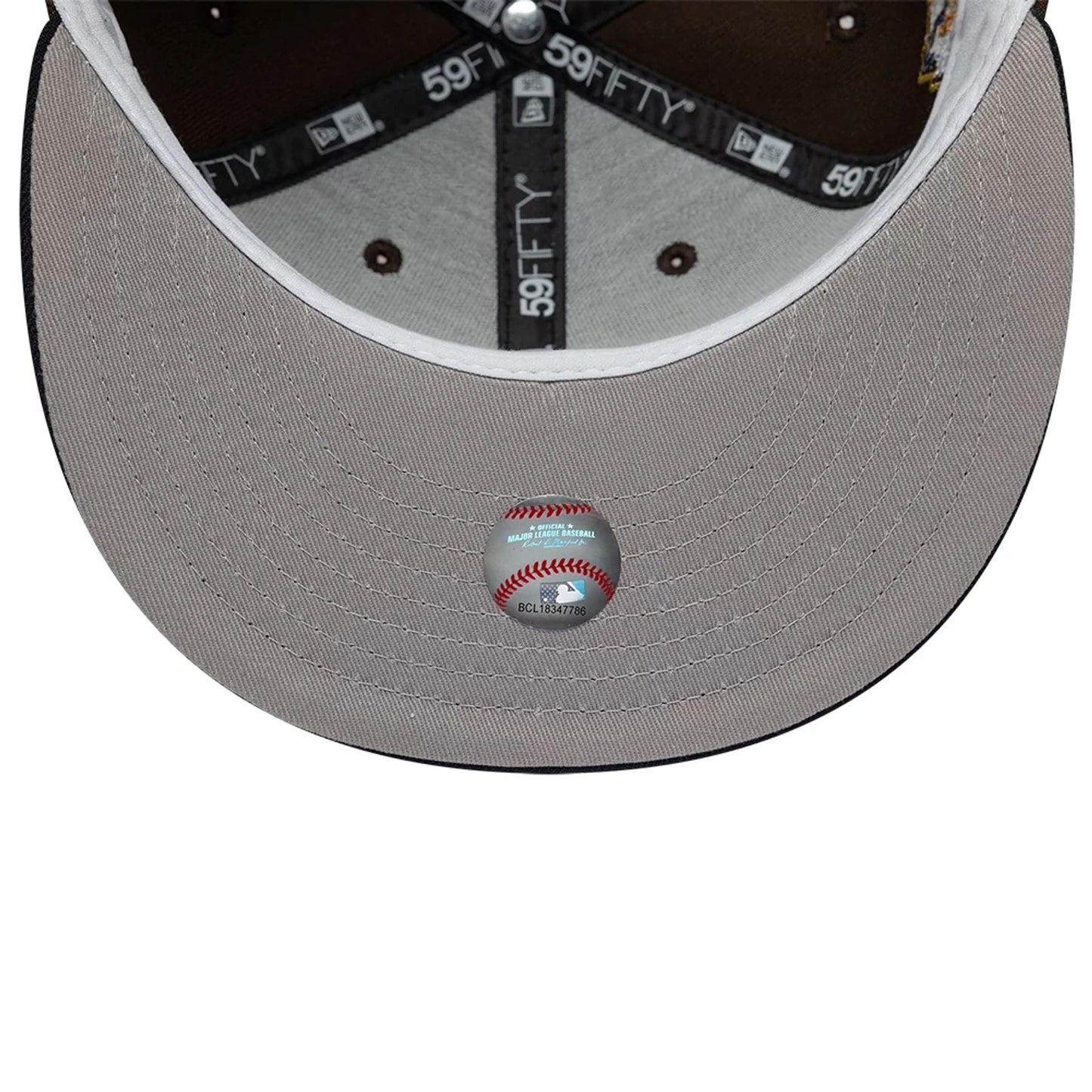 Pictured is this MLB Cooperstown Cleveland Guardians 59FIFTY Fitted cap in dark brown. 2