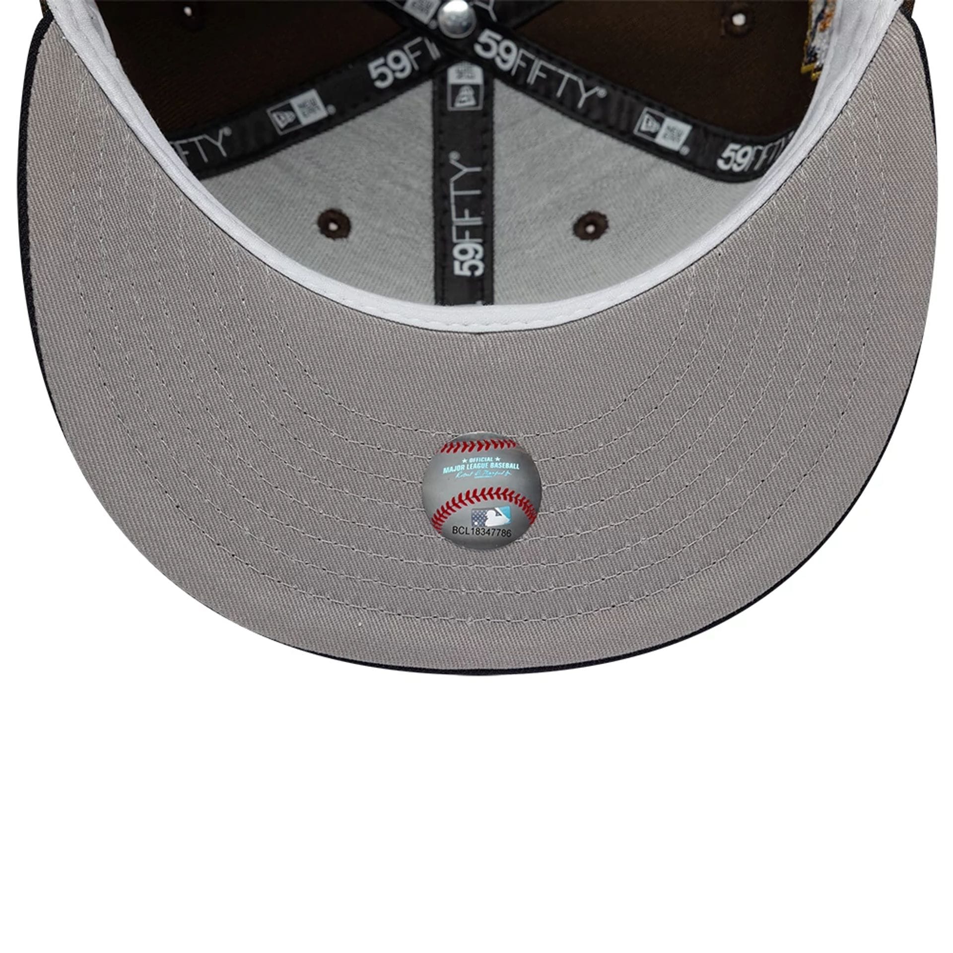 Pictured is this MLB Cooperstown Cleveland Guardians 59FIFTY Fitted cap in dark brown. 2