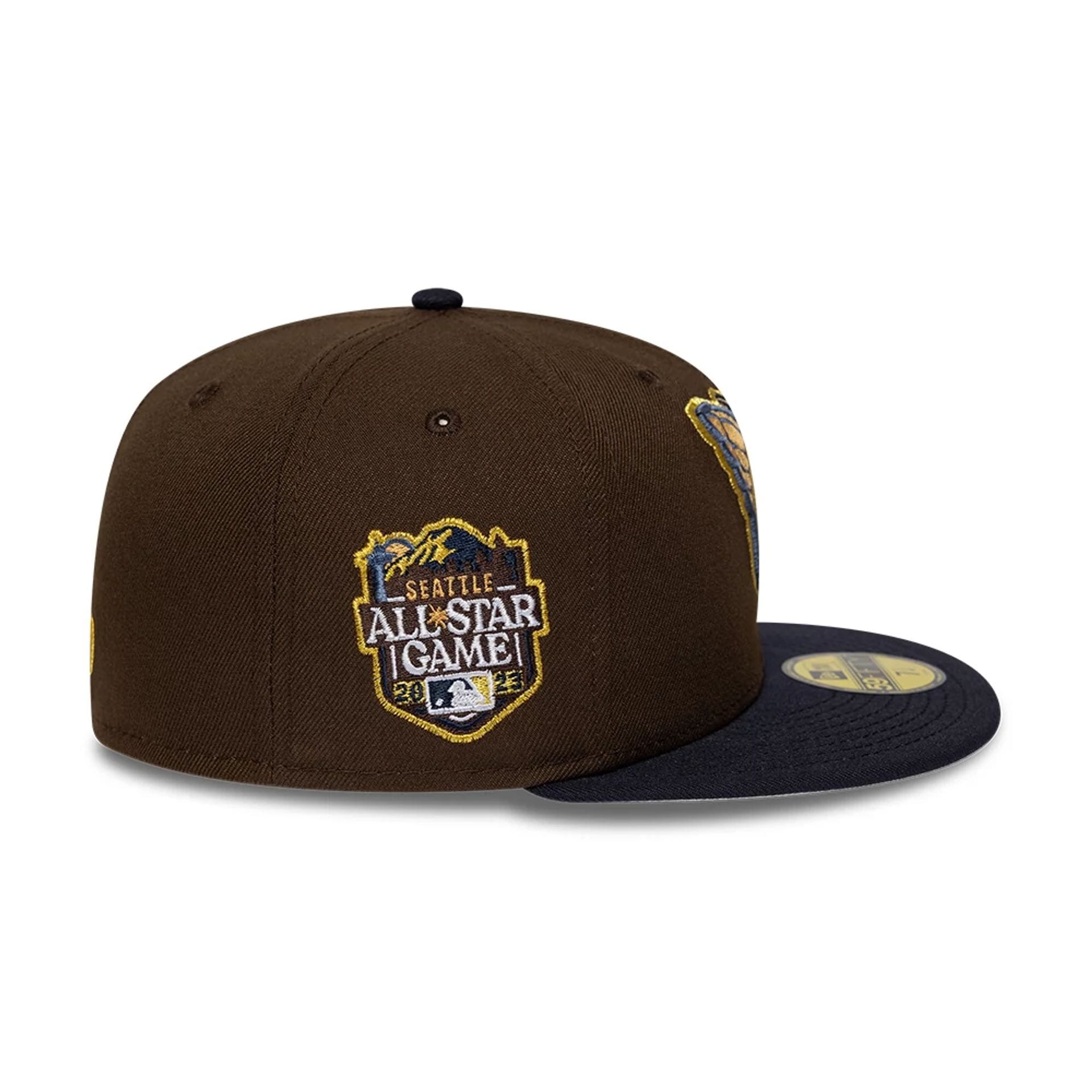 Pictured is this MLB Cooperstown Cleveland Guardians 59FIFTY Fitted cap in dark brown. 6