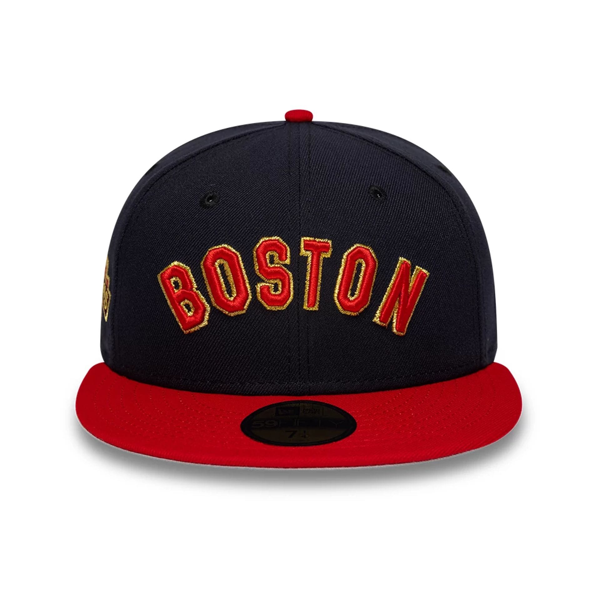 Pictured is this MLB Cooperstown Boston Red Sox 59FIFTY Fitted cap in navy. 3