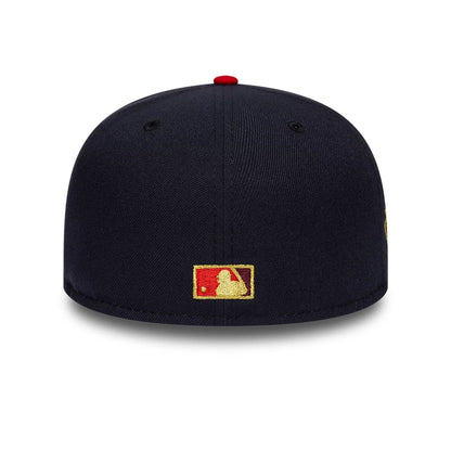 Pictured is this MLB Cooperstown Boston Red Sox 59FIFTY Fitted cap in navy. 5