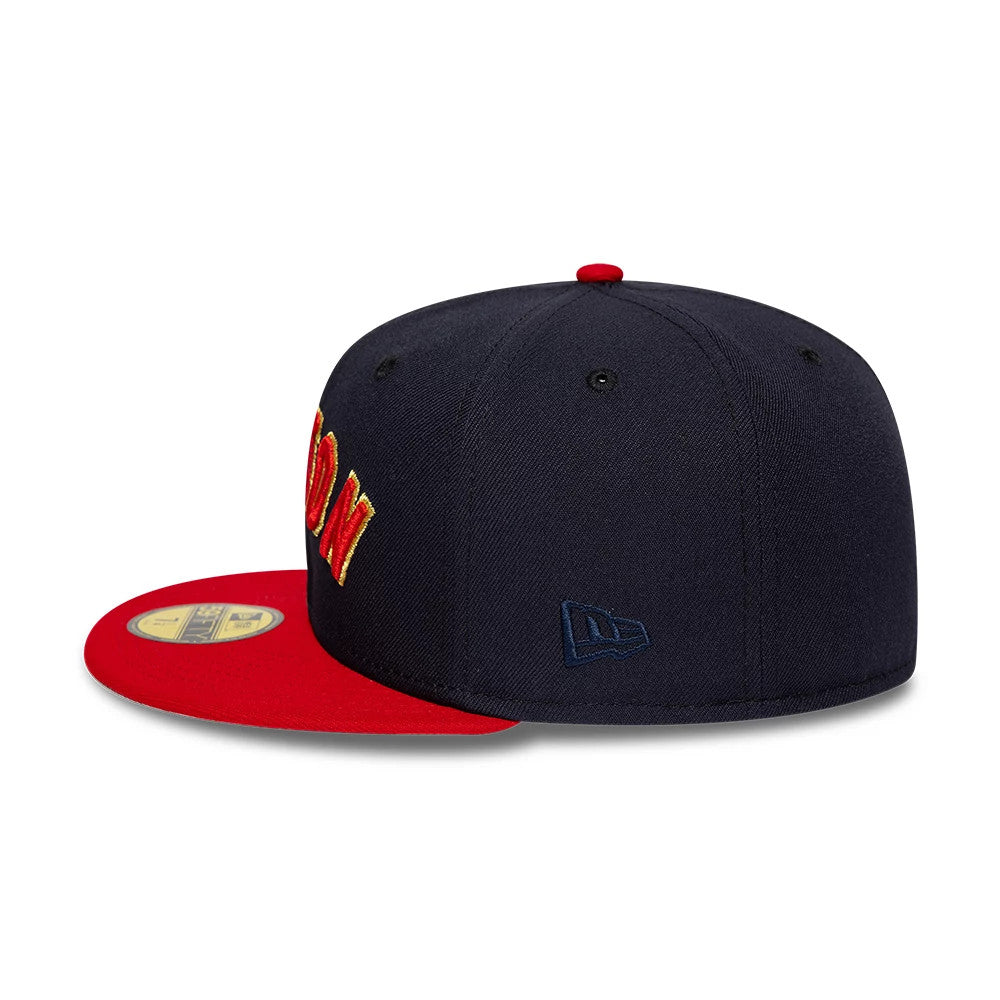 Pictured is this MLB Cooperstown Boston Red Sox 59FIFTY Fitted cap in navy. 7