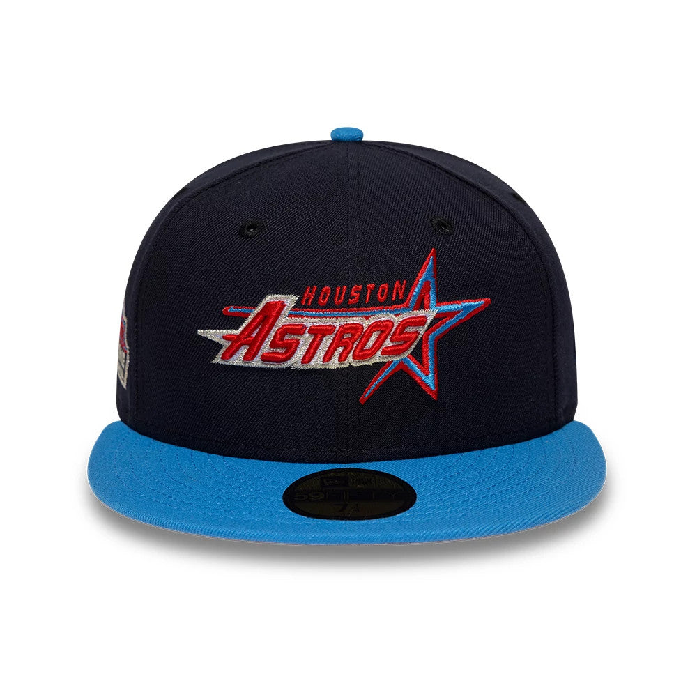 Pictured is this MLB Cooperstown Houston Astros 59FIFTY Fitted cap in navy. 3