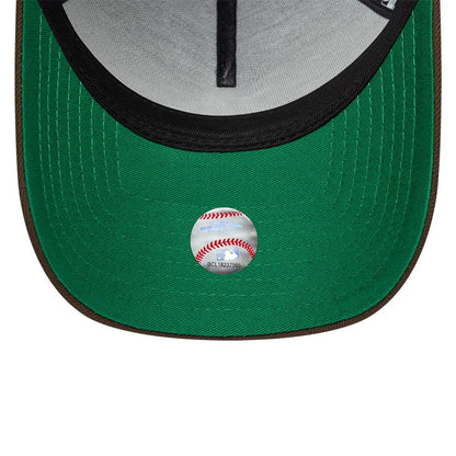 Pictured is this MLB Cooperstown LA Dodgers 9FORTY A-Frame cap in black & brown. 2