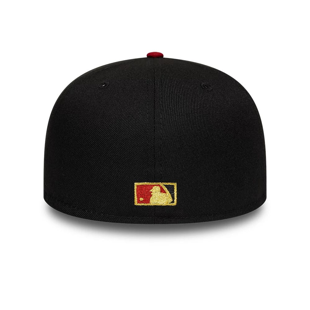 Pictured is this MLB Cooperstown Houston Astros 59FIFTY Fitted cap in black & red. 5