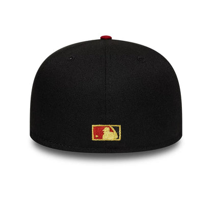 Pictured is this MLB Cooperstown Houston Astros 59FIFTY Fitted cap in black & red. 5