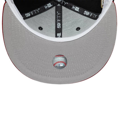 Pictured is this MLB Cooperstown Houston Astros 59FIFTY Fitted cap in black & red. 2
