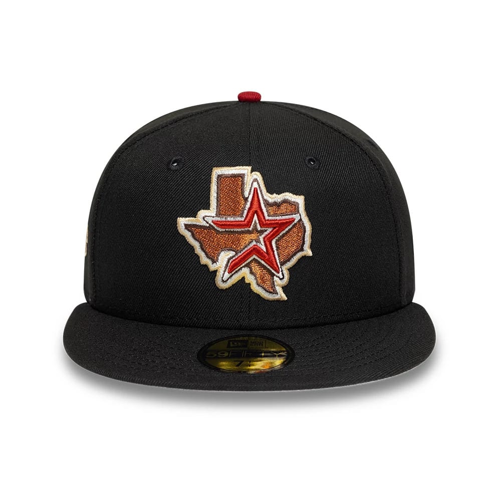 Pictured is this MLB Cooperstown Houston Astros 59FIFTY Fitted cap in black. 3