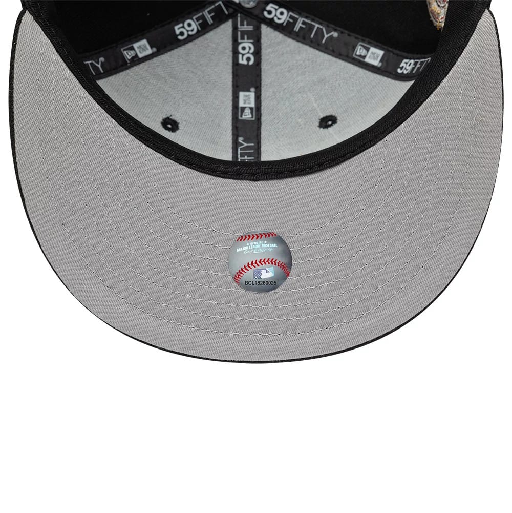 Pictured is this MLB Cooperstown Houston Astros 59FIFTY Fitted cap in black. 2