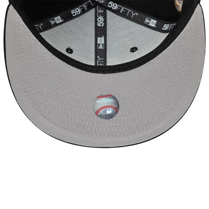 Pictured is this MLB Cooperstown Houston Astros 59FIFTY Fitted cap in black. 2