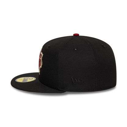 Pictured is this MLB Cooperstown Houston Astros 59FIFTY Fitted cap in black. 7