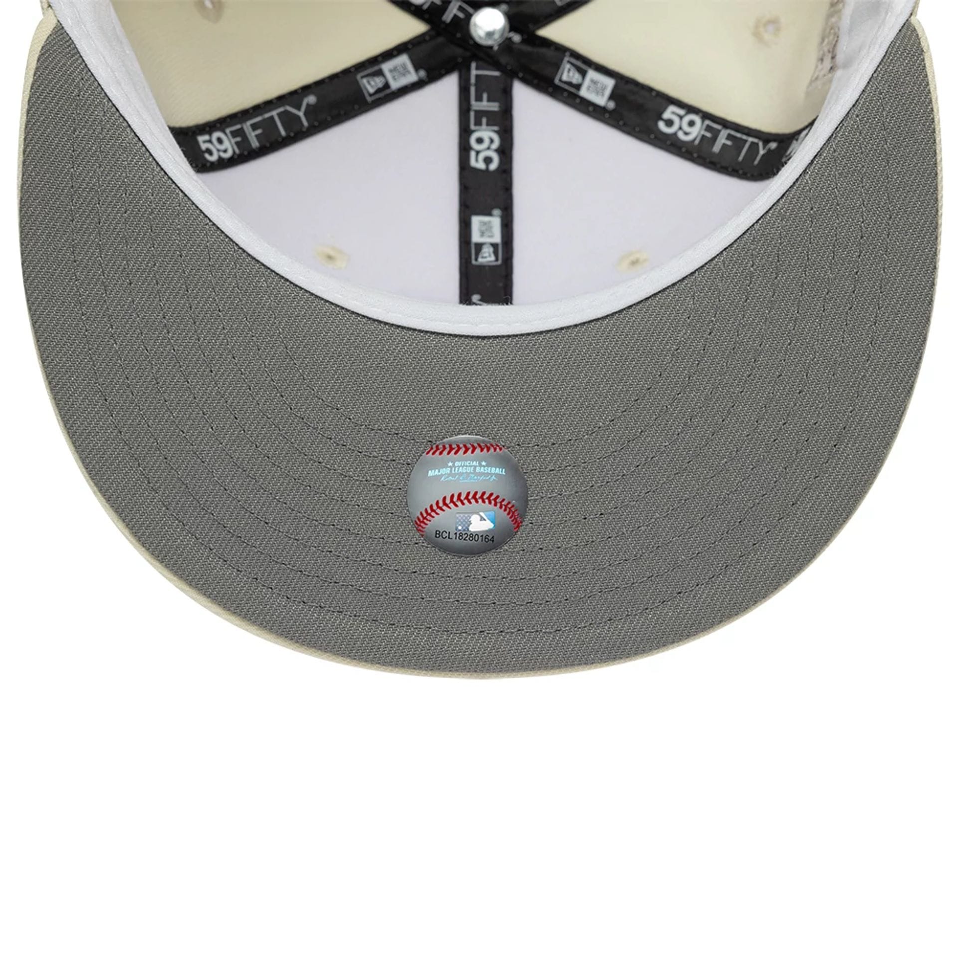 Pictured is this MLB Cooperstown Houston Astros 59FIFTY Fitted cap in white. 2