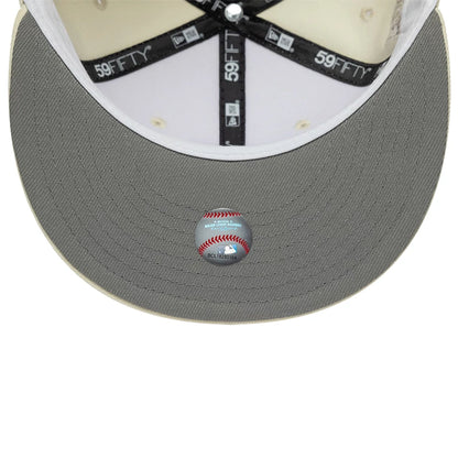 Pictured is this MLB Cooperstown Houston Astros 59FIFTY Fitted cap in white. 2