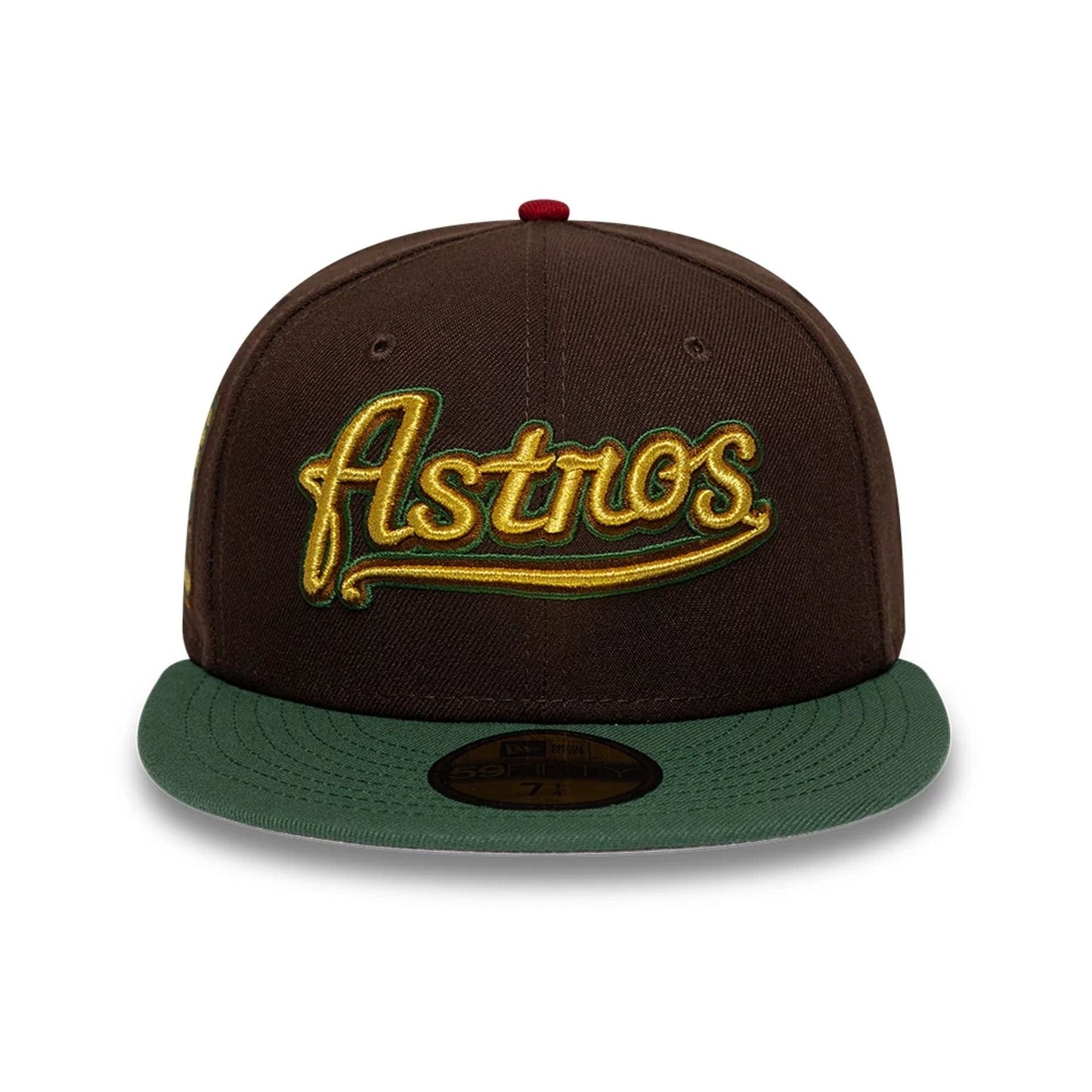 Pictured is this MLB Cooperstown Houston Astros 59FIFTY Fitted cap in dark brown. 3
