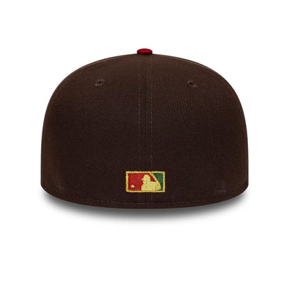 Pictured is this MLB Cooperstown Houston Astros 59FIFTY Fitted cap in dark brown. 5
