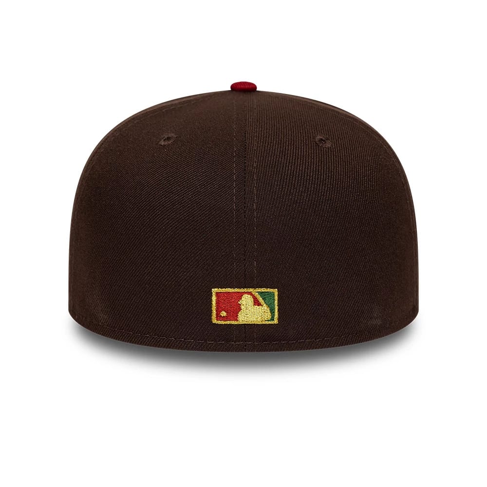 Pictured is this MLB Cooperstown Houston Astros 59FIFTY Fitted cap in dark brown & green. 5
