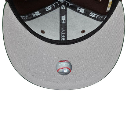 Pictured is this MLB Cooperstown Houston Astros 59FIFTY Fitted cap in dark brown. 2