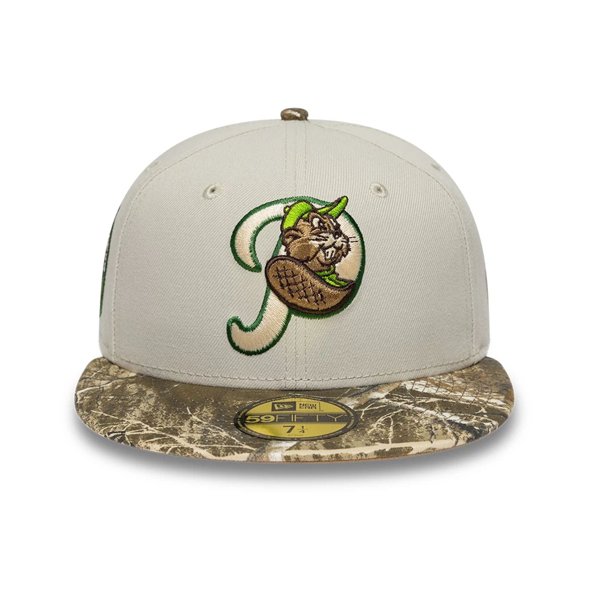 Pictured is this MiLB Hometown Portland Beavers 59FIFTY Fitted cap in beige. 3