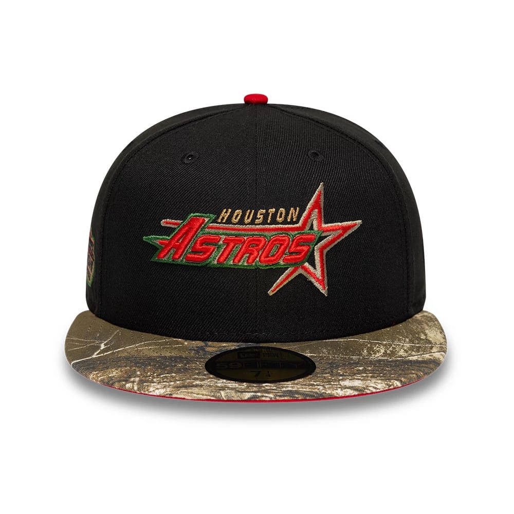 Pictured is this MLB Cooperstown Houston Astros 59FIFTY Fitted cap in black. 3