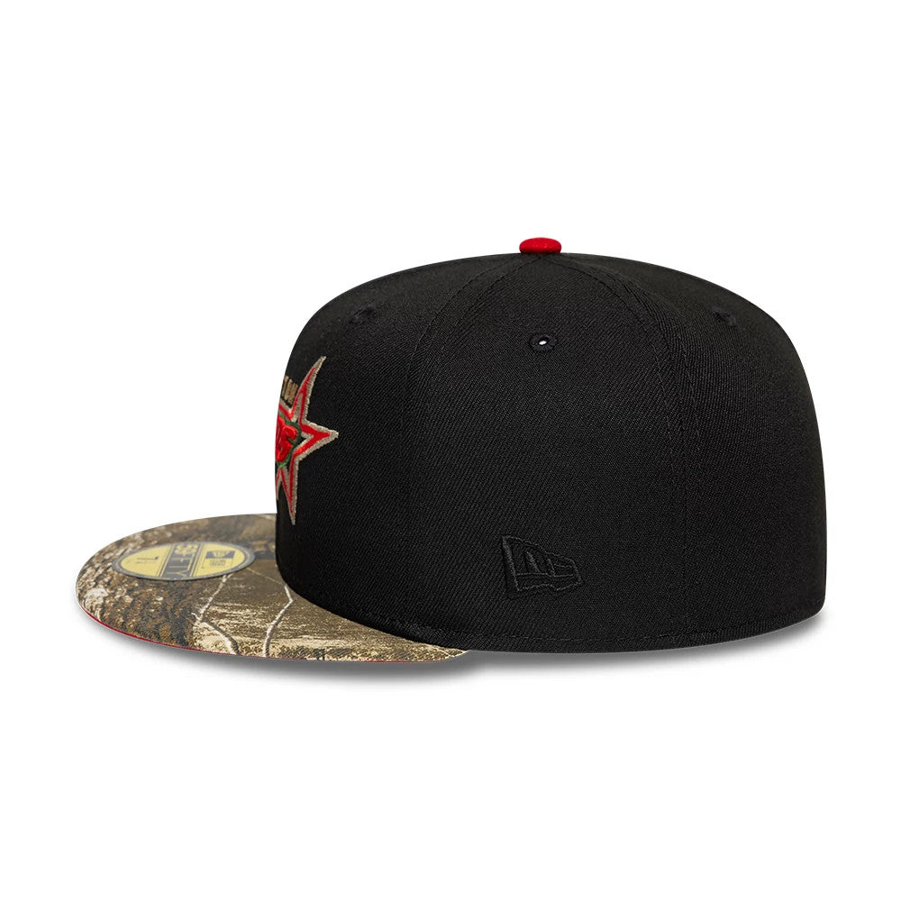 Pictured is this MLB Cooperstown Houston Astros 59FIFTY Fitted cap in black. 7
