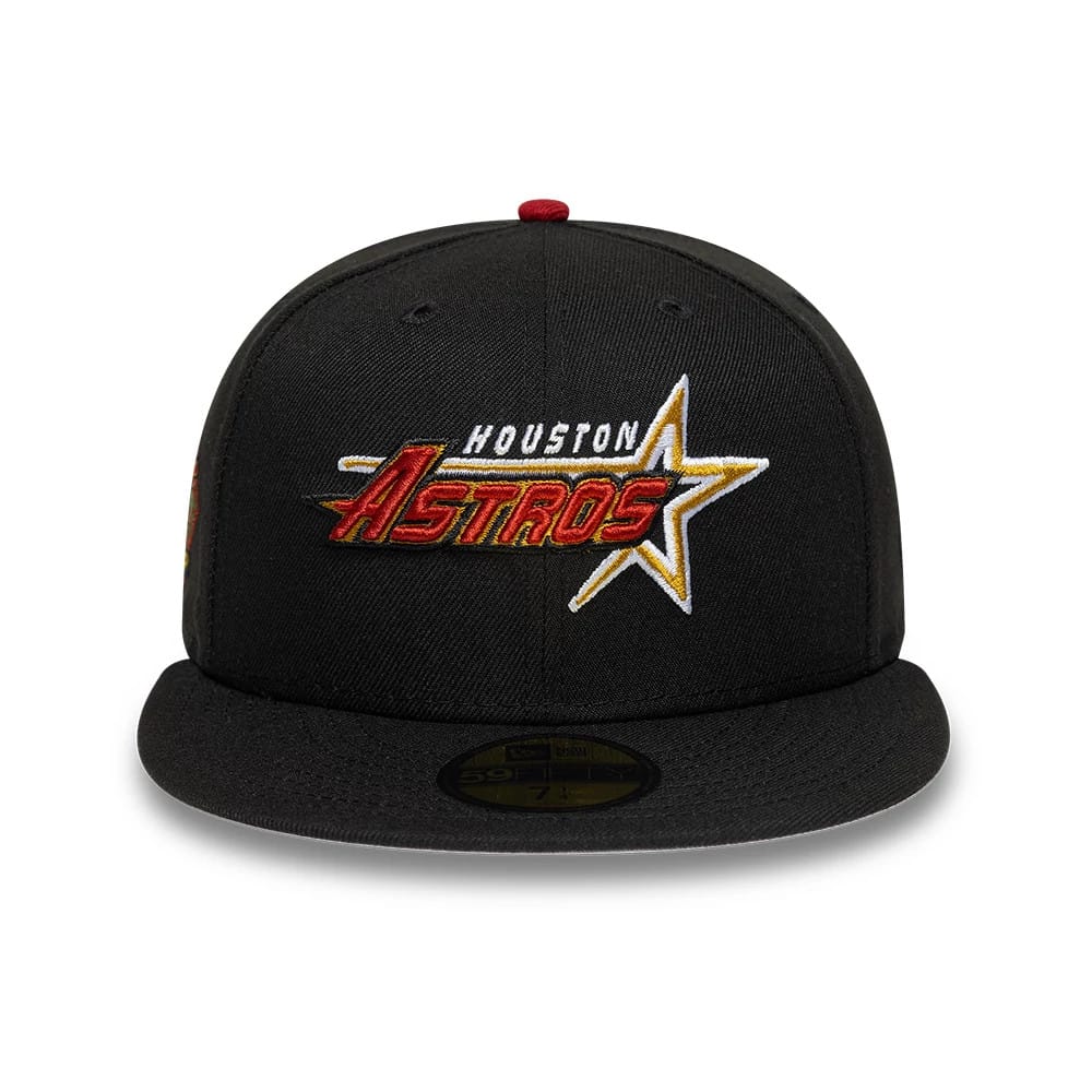 Pictured is this MLB Cooperstown Houston Astros 59FIFTY Fitted cap in black. 3